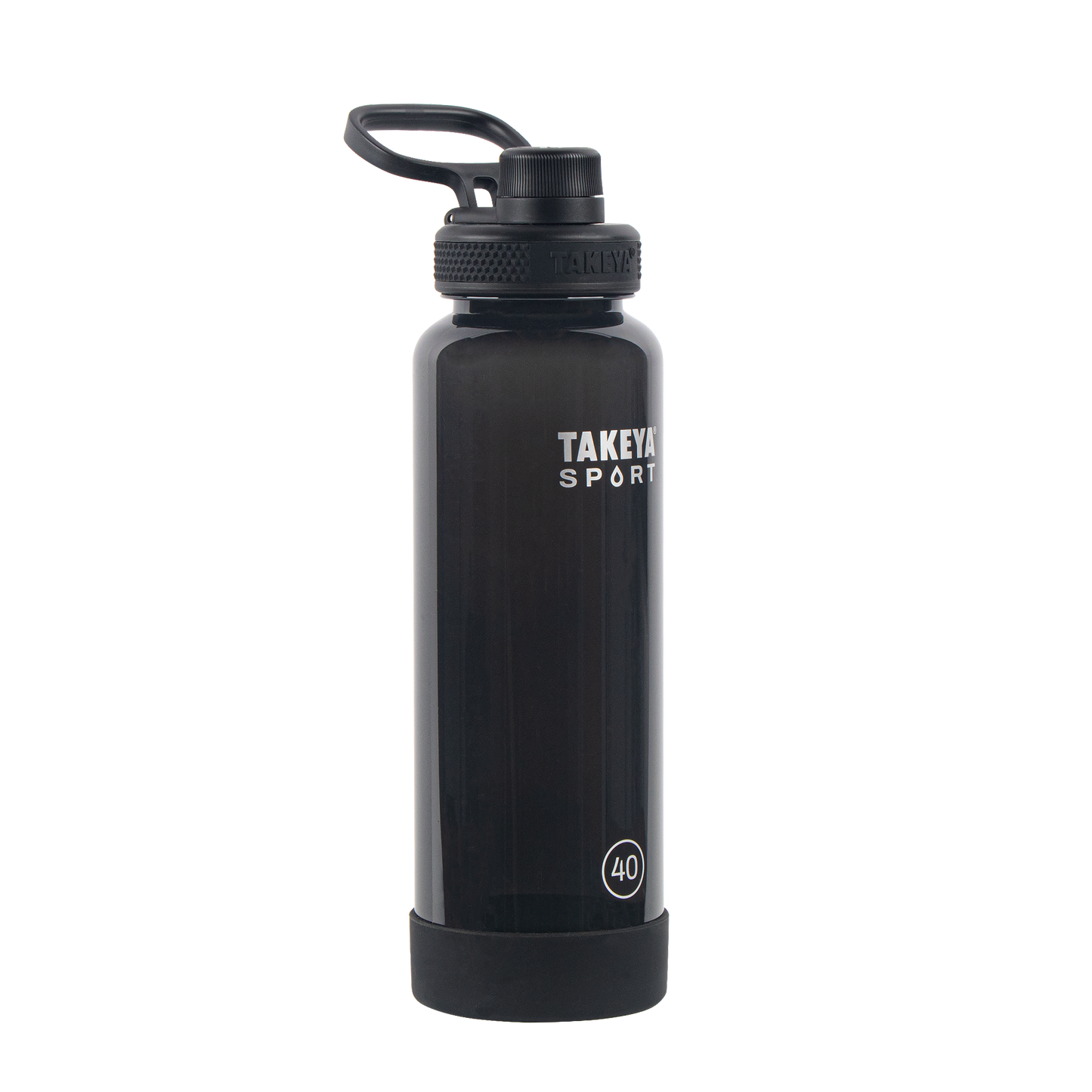 tritan-sport-water-bottle-with-spout-lid-j8 52023-TKS-Tritan-Spout-40-GrandSlamBlack-frontangle.png